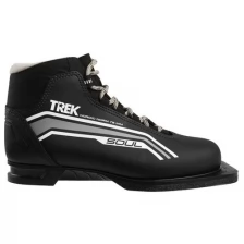 Ботинки лыжные TREK Soul NN75 ИК, цвет чёрный, лого серый, размер 41
