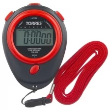 Спортивный Torres Stopwatch SW-002-1 из пластика с будильником засечкой промежутков времени датой часами для соревнований и тренировок, размер 7х6 см